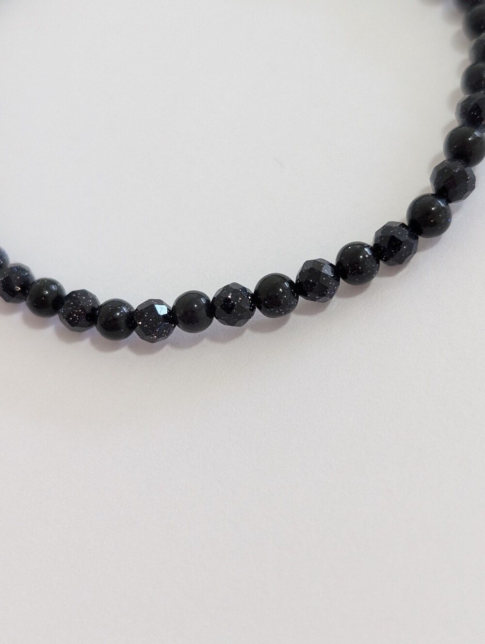 Blue Sandstone/Onyx Bracelet - Picture 4 of 5